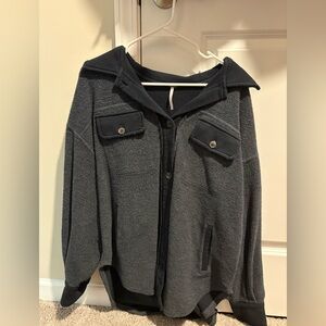 Free People Oversized Fleece Ruby Jacket